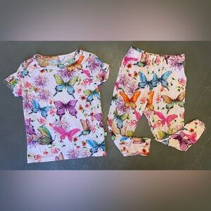 Posh Peanut Watercolor Butterfly 2 Piece Set